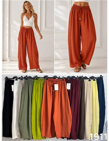 Pantalón barrel con cordón