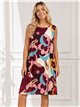 Lycra-Kleid in Übergröße mit abstraktem Blumenmuster