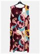 Lycra-Kleid in Übergröße mit abstraktem Blumenmuster