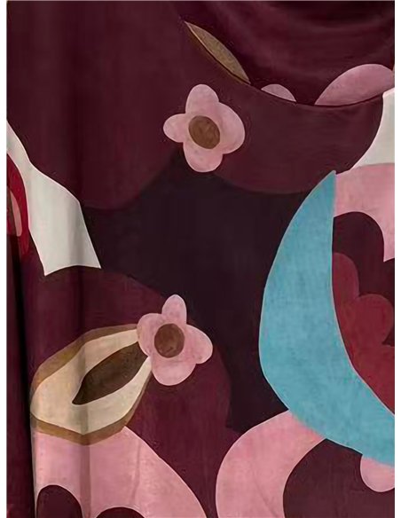 Lycra-Kleid in Übergröße mit abstraktem Blumenmuster