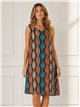 Plus-Size-Kleid aus Lycra mit ovalem Print