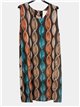 Plus-Size-Kleid aus Lycra mit ovalem Print
