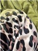 Conjunto talla grande blusa lycra degradado leopardo y pantalón