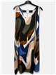 Lycra-Kleid mit abstraktem Print und Reifrock-Details