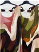 Lycra-Kleid mit abstraktem Print und Reifrock-Details