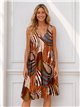 ausgestelltes Lycra-Kleid mit Wellenmuster