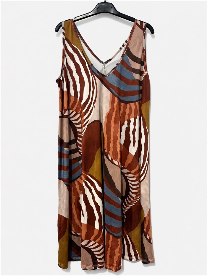 ausgestelltes Lycra-Kleid mit Wellenmuster