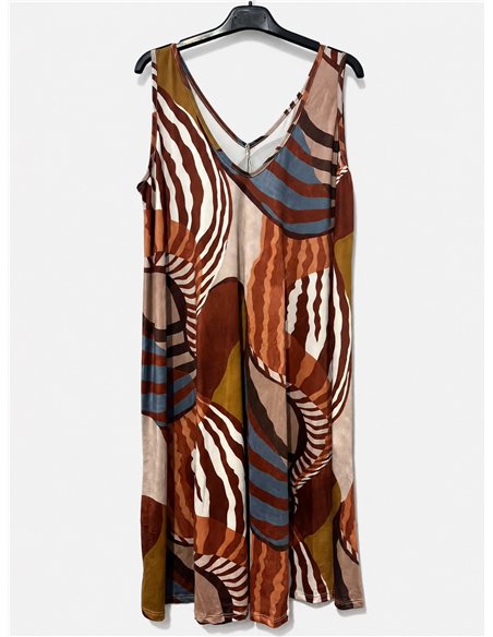 ausgestelltes Lycra-Kleid mit Wellenmuster