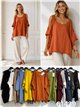 Blusa talla grande con detalle crochet