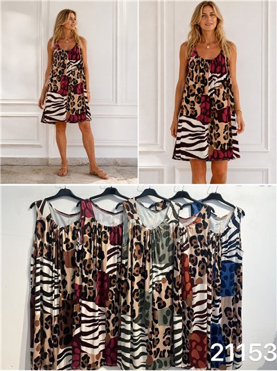 Lycra-Kleid mit Tiermuster 2