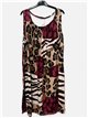 Vestido de lycra com estampa animal