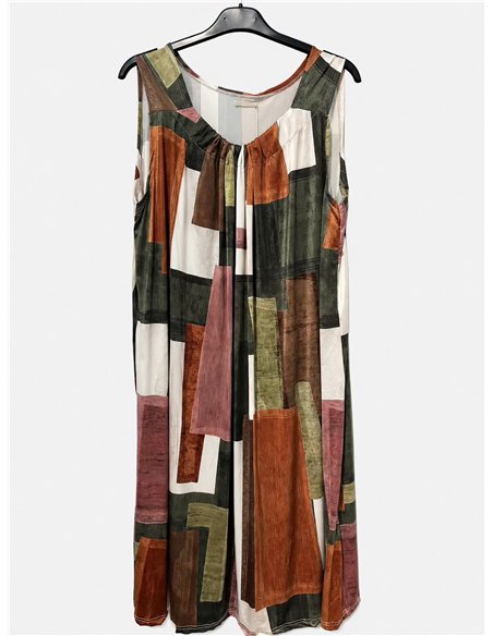 Lycra-Kleid mit geometrischem Muster