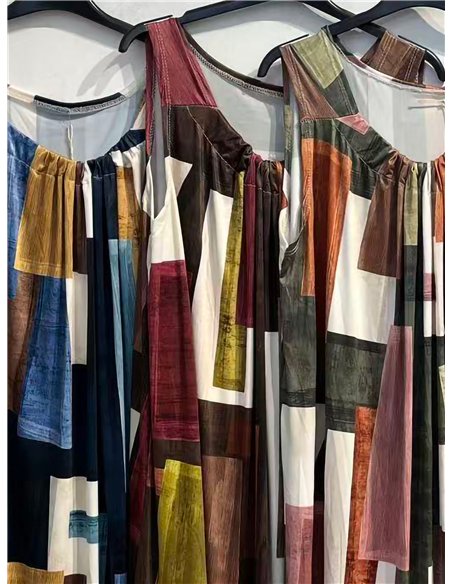 Lycra-Kleid mit geometrischem Muster