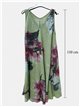 Vestido evasé estampado floral efecto lino