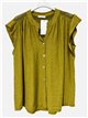 Blusa fluida con botones y rejilla