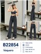 Jeans wide leg gris con tachuelas laterales