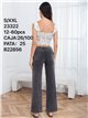 Jeans a gamba larga grigi effetto slavato