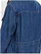 Chaqueta denim azul con cintura ajustable