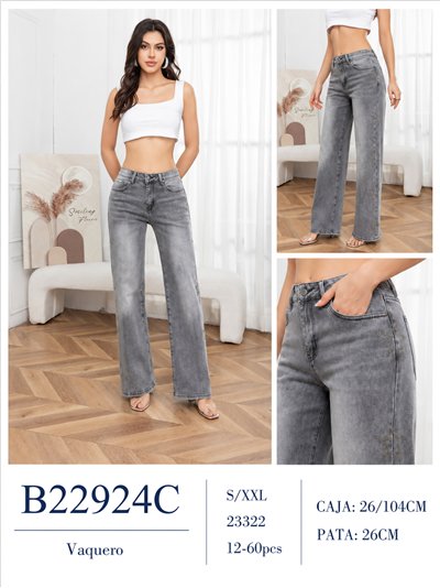 Jeans wide leg gris con estrellas de strass 2