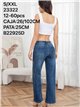 Jeans wide leg azul con estrellas de strass