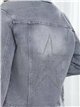Chaqueta denim gris con estrella de strass