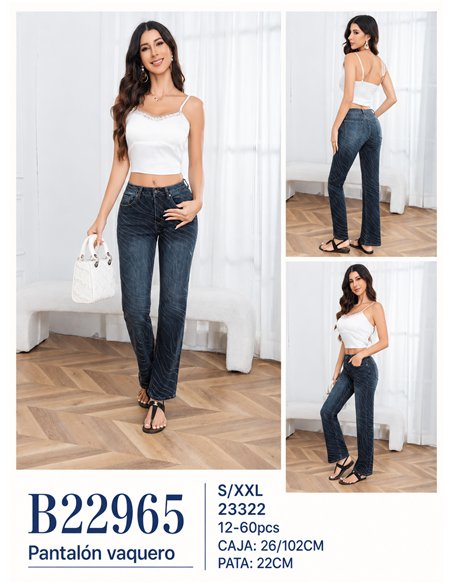Jeans strass ondulado