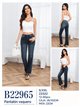 Jeans strass ondulado