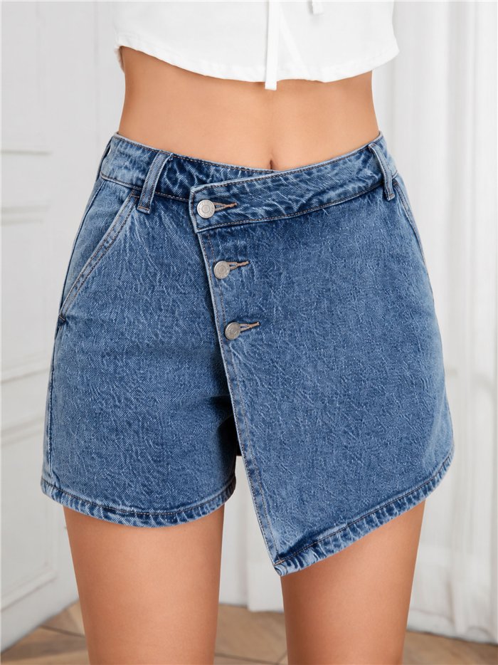 Falda pantalón vaquera cruzada