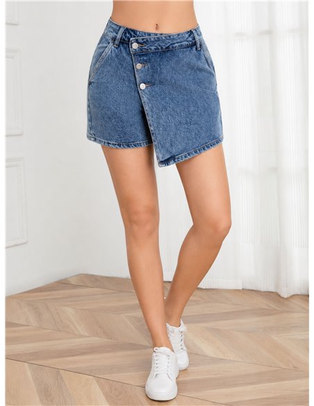 Falda pantalón vaquera cruzada