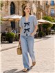 Blusa rayas con lazos frontales