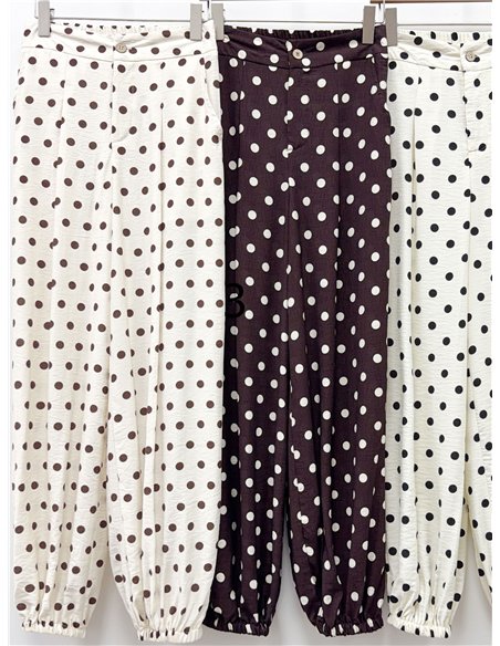 Pantalón bombacho de lunares