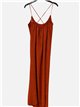 Langes, schlichtes Kleid mit gekreuzten Trägern