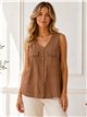 Blusa sin mangas detalle botones
