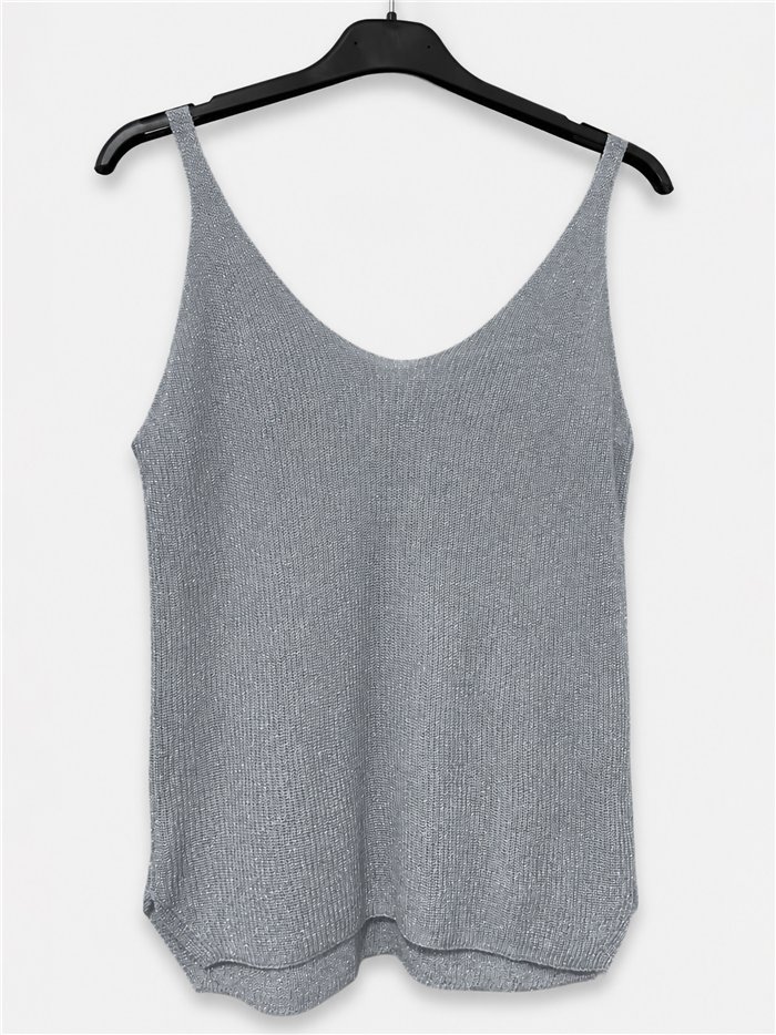 débardeur en maille lurex