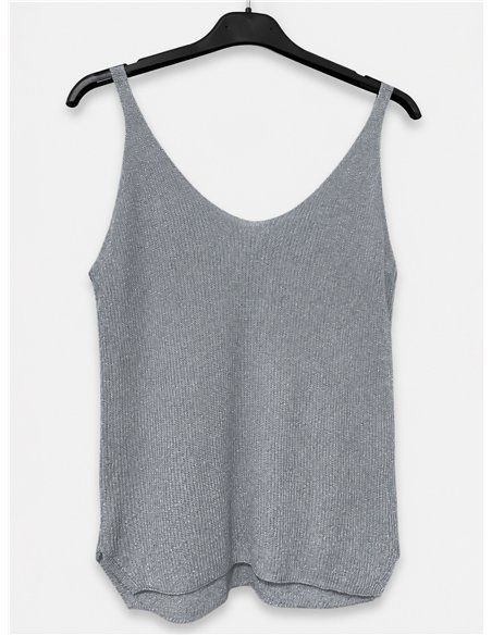 débardeur en maille lurex