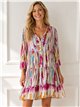 Tie-dye tiered dress
