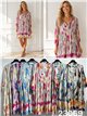 Tie-dye tiered dress