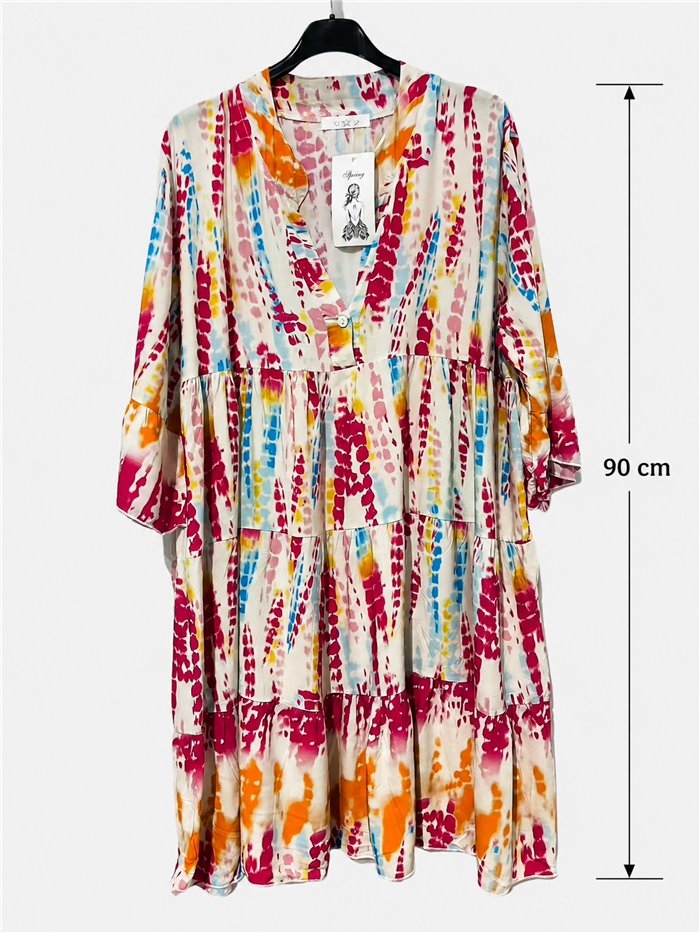 Tie-dye tiered dress