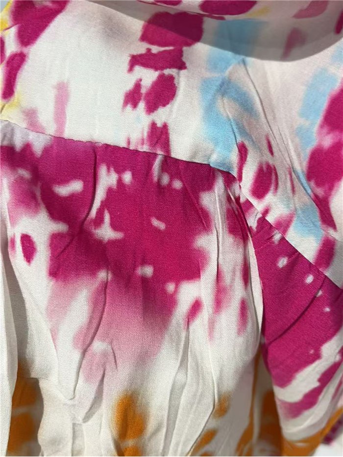 Tie-dye tiered dress