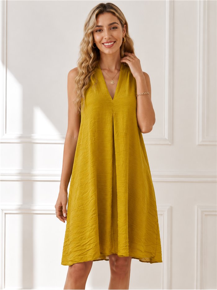 robe ample unie sans manches