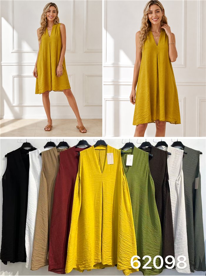 robe ample unie sans manches