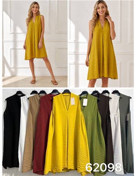 robe ample unie sans manches