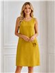 Robe sans manches avec poche et détail nœud
