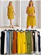 Robe sans manches avec poche et détail nœud