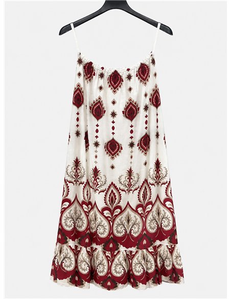 Kurzes arabeskes Kleid mit Trägern