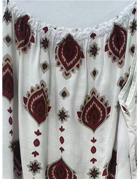 Kurzes arabeskes Kleid mit Trägern