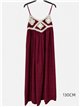 Vestido largo boho detalle crochet