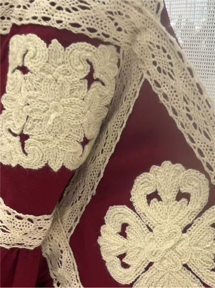 Vestido largo boho detalle crochet