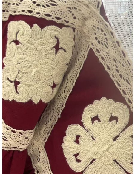 Vestido largo boho detalle crochet