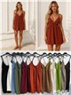 Vestido corto con tirantes y tachas